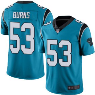 Nike-Panthers-53-Brian-Burns-Blue-Vapor-Untouchable-Limited-Jersey