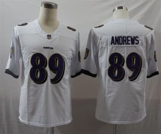 Baltimore Ravens#89 white limited jersey