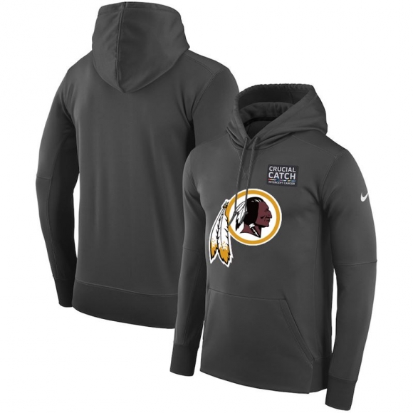 Washington Redskins Nike Women's Crucial Catch Performance Pullover Hoodie - Anthracite