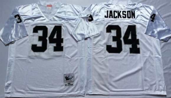 Oakland Raiders White #34 jersey