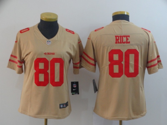 Nike-49ers-80-Jerry-Rice-Cream-Women-Inverted-Legend-Limited-Jersey