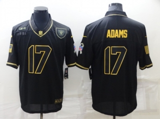 Men's Las Vegas Raiders #17 Davante Adams Black Gold Salute To Service Limited