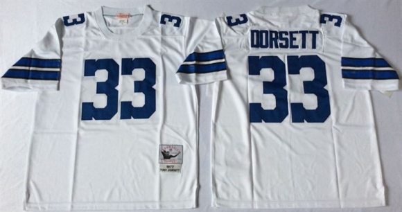Dallas Cowboys White #33 white throwback jersey