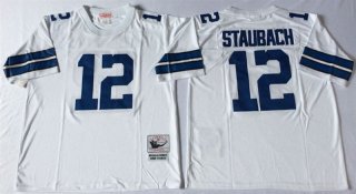 Dallas Cowboys White #12 white throwback jersey