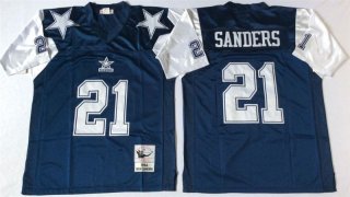 Dallas Cowboys Blue #21 blue throbwack jersey