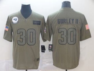 Nike-Rams-30-Todd-Gurley-II-2019-Olive-Salute-To-Service-Limited-Jersey
