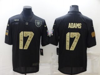 Men's Las Vegas Raiders #17 Davante Adams Black Camo Salute To Service Limited