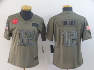 Nike-Patriots-12-Tom-Brady-2019-Olive-Women-Salute-To-Service-Limited-Jersey