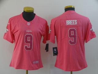 Nike-Saints-9-Drew-Brees-Pink-Women-Rush-Fashion-Limited-Jersey