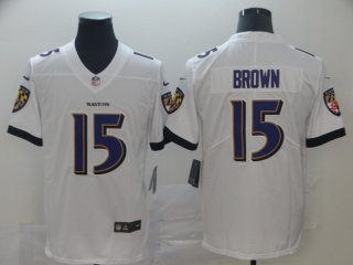 Nike-Ravens-15-Marquise-Brown-White-Vapor-Untouchable-Limited-Jersey
