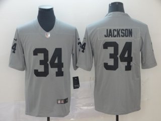Nike-Raiders-34-Bo-Jackson-Gray-Inverted-Legend-Limited-Jersey