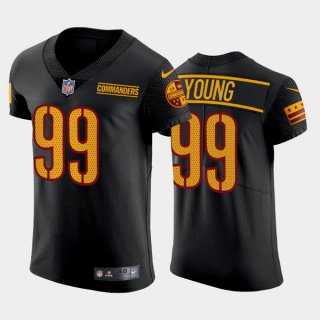 Men's Washington Commanders #99 Chase Young Black Elite Stitched Jersey