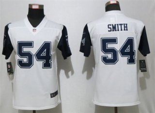 Nike-Cowboys-54-Jaylon-Smith-White-Throwback-Women-Vapor-Untouchable-Limited-Jersey