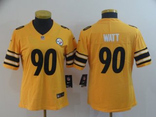 Nike-Steelers-90-T.J.-Watt-Gold-Women-Inverted-Legend-Limited-Jersey
