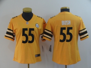 Nike-Steelers-55-Devin-Bush-Gold-Women-Inverted-Legend-Limited-Jersey