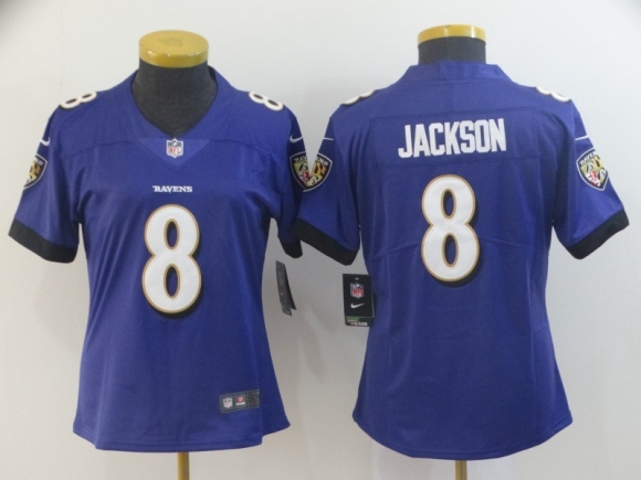Nike-Ravens-8-LaMar-Jackson-Purple-Women-Vapor-Untouchable-Limited-Jersey
