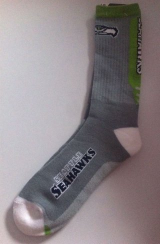 Seattle-Seahawks-Team-Logo-Gray-NFL-Socks