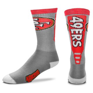 San-Francisco-49ers-Team-Logo-Gray-NFL-Socks
