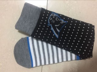 Carolina-Panthers-Team-Logo-Black-Gray-NFL-Socks