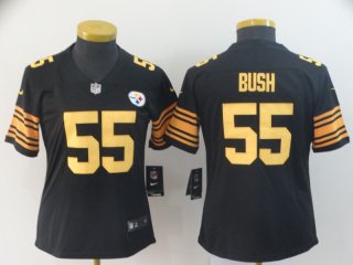 Nike-Steelers-55-Devin-Bush-Black-Women-Color-Rush-Limited-Jersey