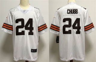 Nike-Browns-24 Chubb -white -2020-New-Vapor-Untouchable-Limited-Jersey
