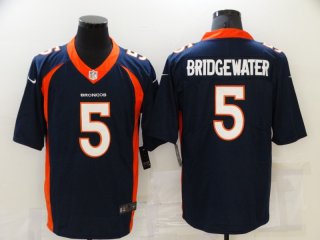Men's Denver Broncos #5 Teddy Bridgewater Navy Vapor Untouchable Limited Stitched