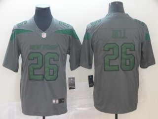 Jets-26-Le'Veon-Bell Gray Inverted Legend Jersey