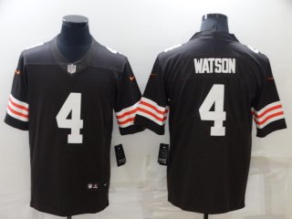 Men's Cleveland Browns #4 Deshaun Watson brown Vapor Untouchable Limited Stitched