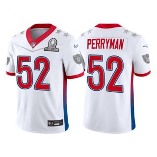 Men's Las Vegas Raiders #52 Denzel Perryman 2022 White Pro Bowl Stitched Jersey
