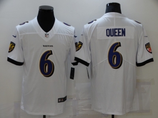 Baltimore Ravens #6 Queen white jersey