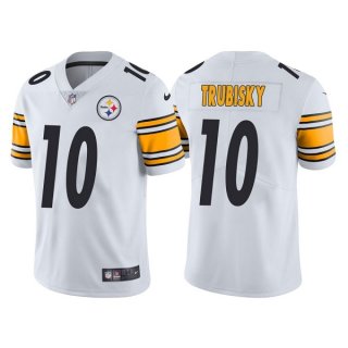 Men's Pittsburgh Steelers #10 Mitchell Trubisky White Vapor Untouchable Limited Stitched