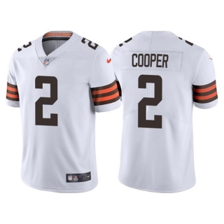 Men's Cleveland Browns #2 Amari Cooper White Vapor Untouchable Limited Stitched