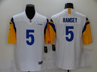 Men's Los Angeles Rams #5 Jalen Ramsey white new vapor limited jersey