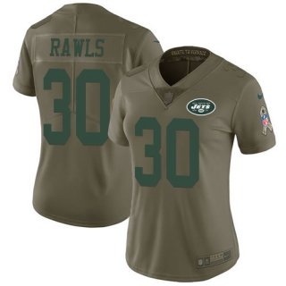 Nike-Jets-30-Thomas-Rawls-Olive-Women-Salute-To-Service-Limited-Jersey
