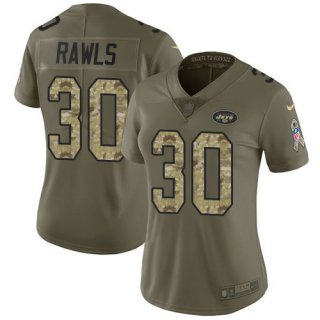 Nike-Jets-30-Thomas-Rawls-Olive-Camo-Women-Salute-To-Service-Limited-Jersey