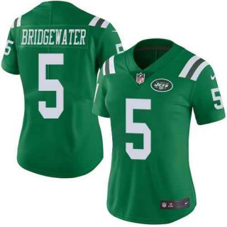 Nike-Jets-5-Teddy-Bridgewater-Green-Women-Color-Rush-Limited-Jersey