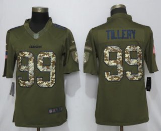 Nike-Chargers-99-Jerry-Tillery-Olive-Camo-Salute-to-Service-Limited-Jersey