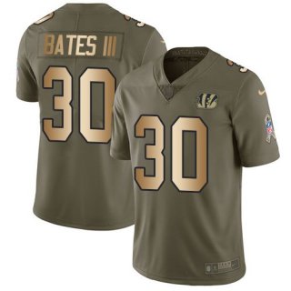 Nike-Bengals-30-Jessie-Bates-III-Olive-Gold-Youth-Salute-to-Service-Limited-Jersey