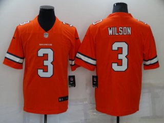 Men's Denver Broncos #3 Russell Wilson Orange Color Rush Vapor Untouchable Limited