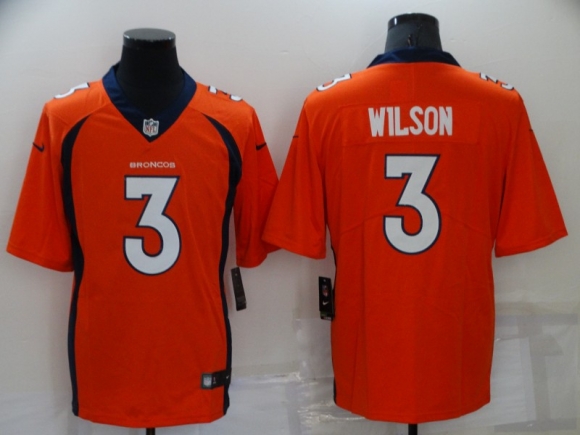 Men's Denver Broncos #3 Russell Wilson Orangeh Vapor Untouchable Limited