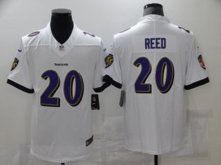 Baltimore Ravens #20 white vapor limited jersey