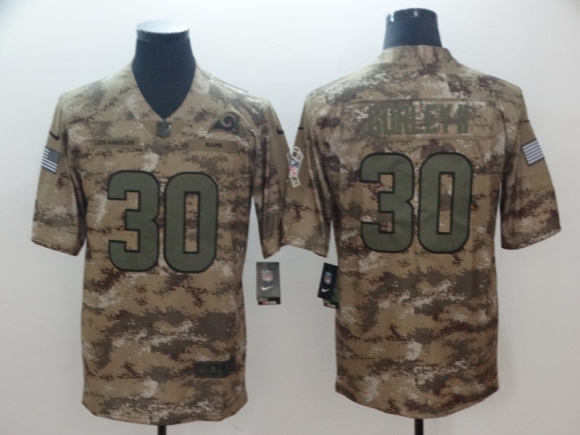 Los Angeles Rams#30 camo salute to service limited jersey
