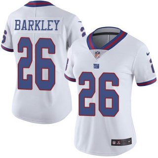 Nike-Giants-26-Saquon-Barkley-White-Women-Color-Rush-Limited-Jersey