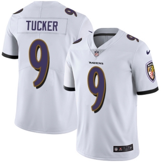 Men's Baltimore Ravens #9 Justin Tucker White NFL Vapor Untouchable Limited Stitched