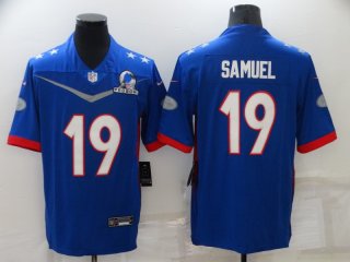 Men's San Francisco 49ers #19 Deebo Samuel 2022 Royal Pro Bowl Stitched Jersey