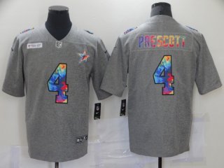 Cowboys-4-Dak-Prescott gray rainbow limitedjersey