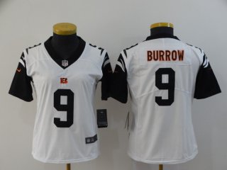 Cincinnati Bengals #9 Joe Burrow women color rush limited jersey