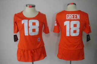 Bengals-18-A.J.-Green women orange dress