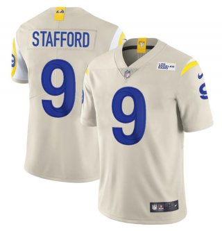 Men's Los Angeles Rams #9 Matthew Stafford Bone Stitched NFL Jersey