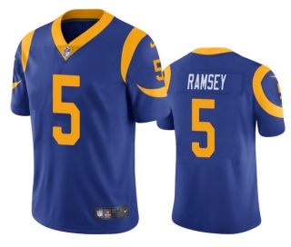 Men's Los Angeles Rams #5 Jalen Ramsey Blue Vapor Untouchable Limited Stitched